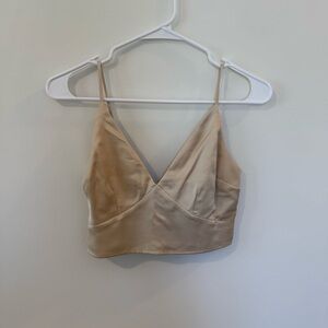 Abercrombie & Fitch Beige Satin Top